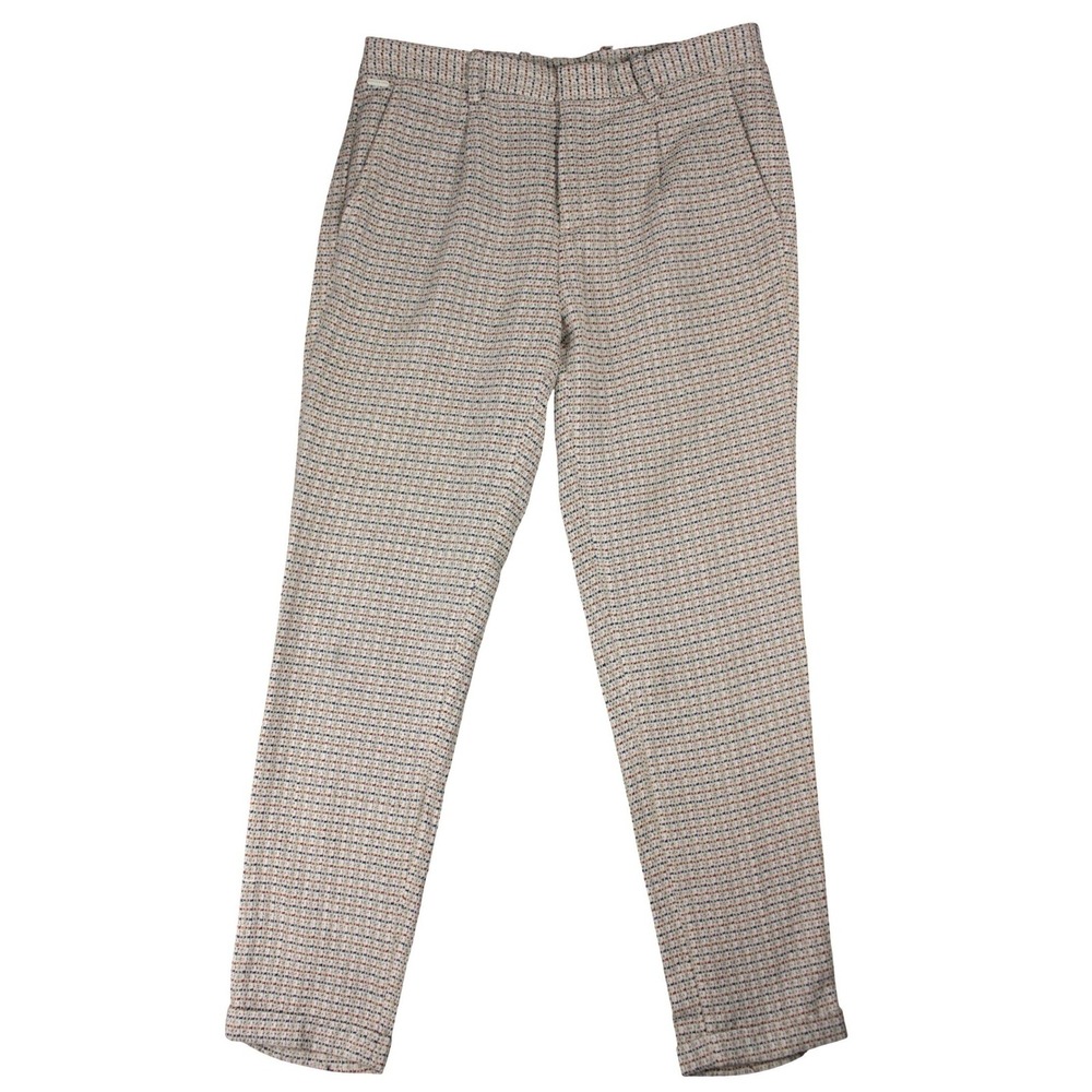 Scotch & Soda Blake Slim Pleated Woven Trousers Textured Neutral 31x32 - Picture 3 of 12